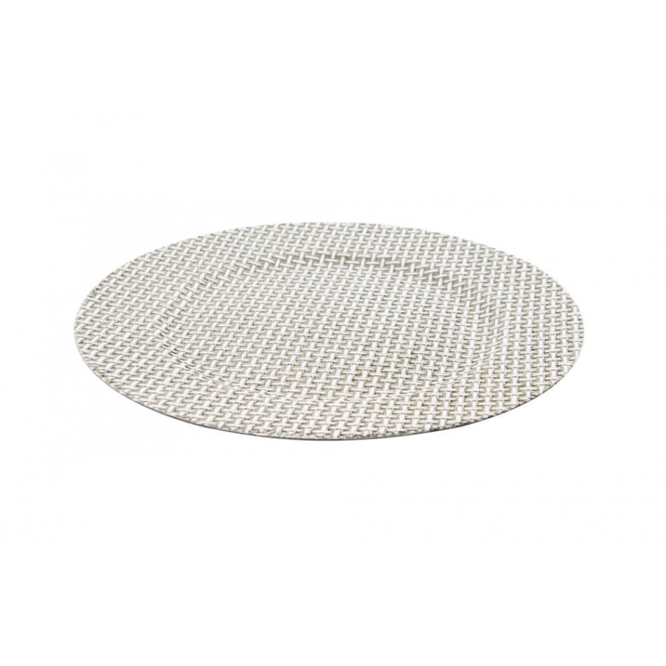Decorative plastic Plate, grey D33cm