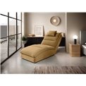 Chaise lounge chair Eltaco, Nube 45, velvet, yellow, H95x85x170cm