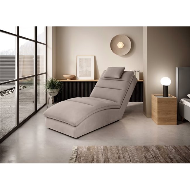 Chaise lounge chair Eltaco, Sola 18, beige, H95x85x170cm