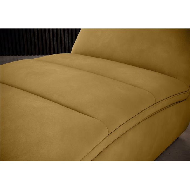 Chaise lounge chair Eltaco, Loco 45, velvet, yellow, H95x85x170cm