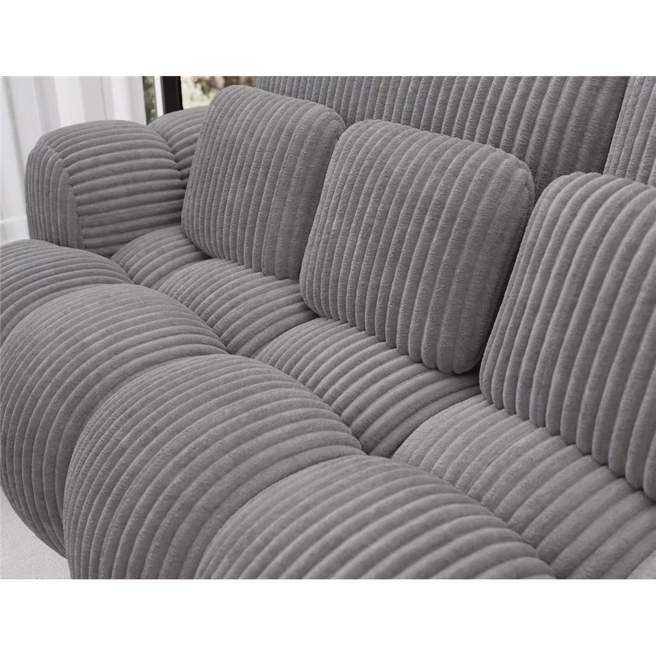 Sofa bed Elcotonn, sleeping function, Modullo 03, grey, H105x256x119cm