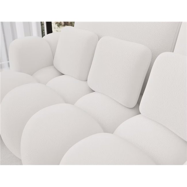 Sofa bed Elcotonn, sleeping function, Paolli 01, white, H105x256x119cm