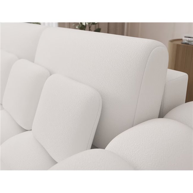 Sofa bed Elcotonn, sleeping function, Paolli 01, white, H105x256x119cm