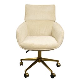 Office chair Sarre 26, beige/gold color