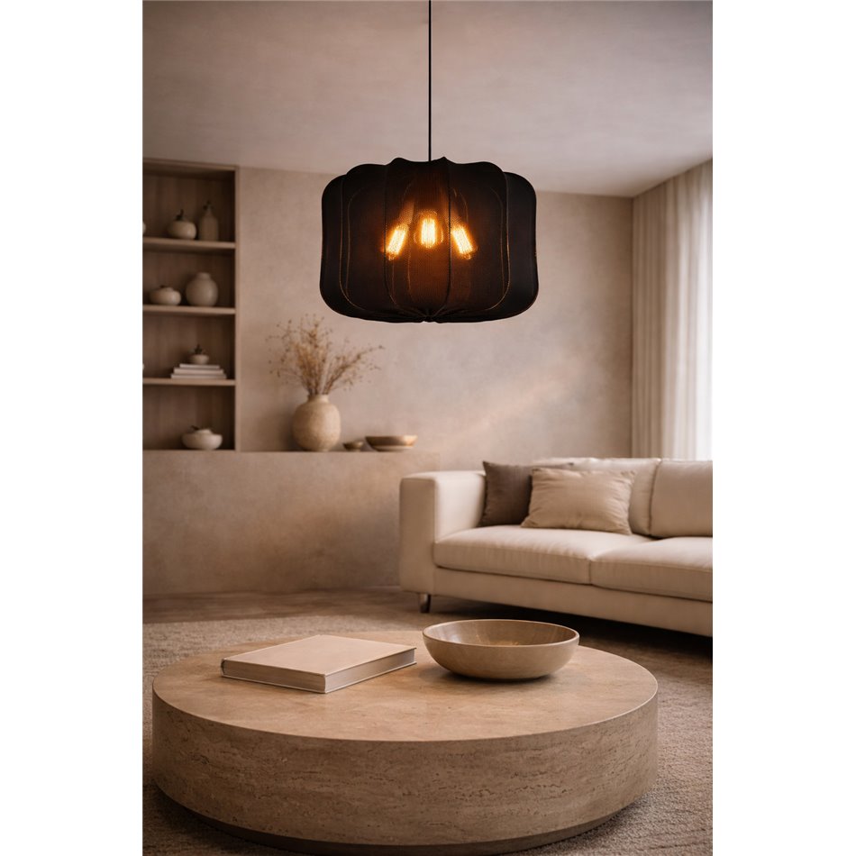 Подвесной светильник Roya Black L, H37-120cm, D50cm, E27x3 40W(MAX)