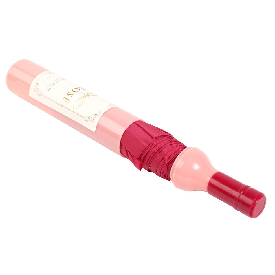 Vihmavari 90cm Rose wine bottle, roosa/punane, H31cm, D5cm