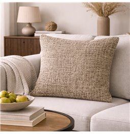 Decorative pillowcase Silencio, taupe, 60x60cm