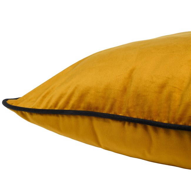 Decorative pillowcase Riviera, mustard color, with black trim, 60x60cm
