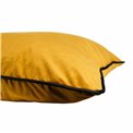 Decorative pillowcase Riviera, mustard color, with black trim, 60x60cm