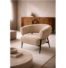 Tugitool Davor, beež 18, H71x82x74cm, istumisosa kõrgus 45cm