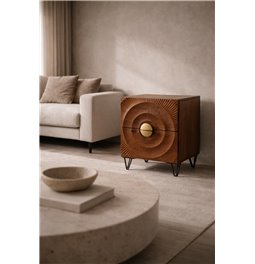 Külglaud Bailey ST L BR, mangopuit/MDF/metall, 45x40cm H55cm