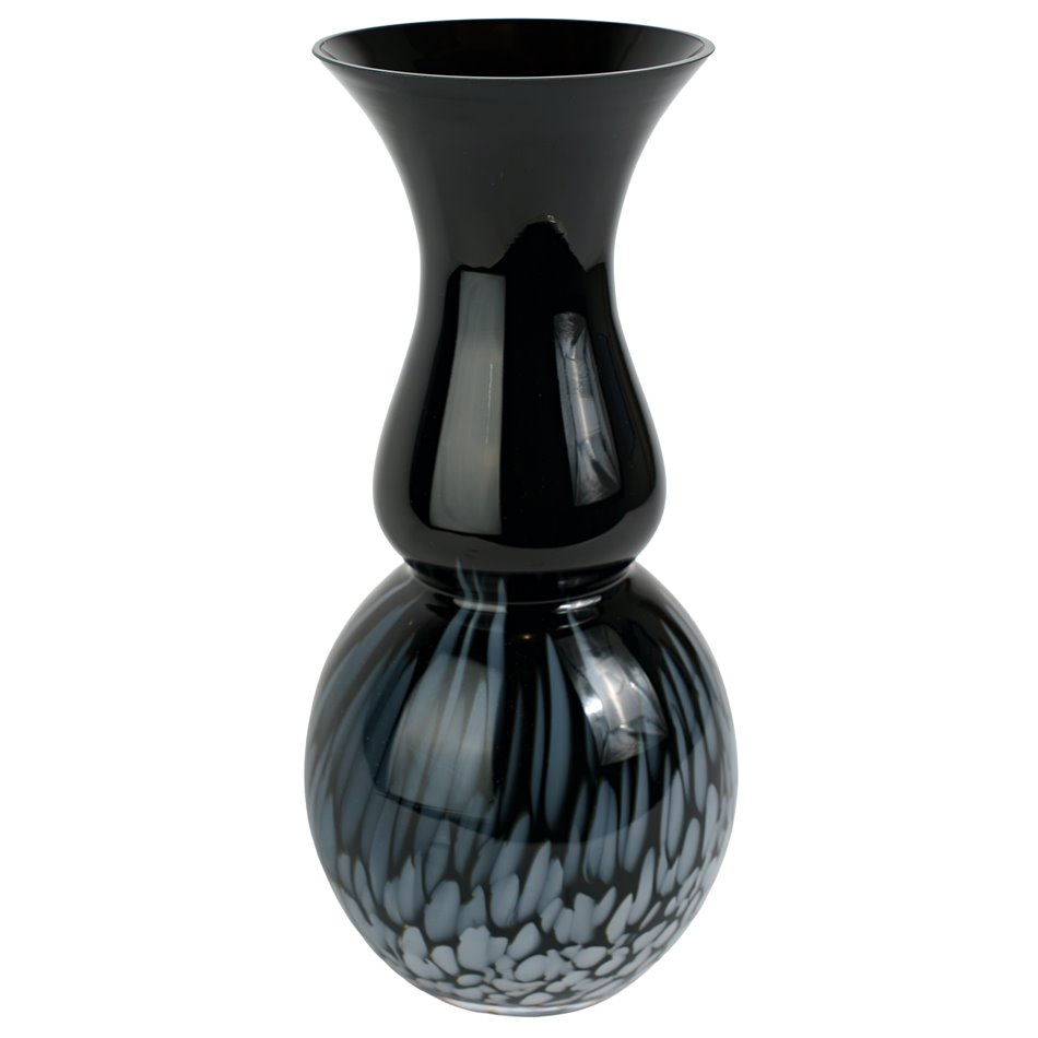 Vaas Remy, must, klaasist, H36.5cm, D17cm