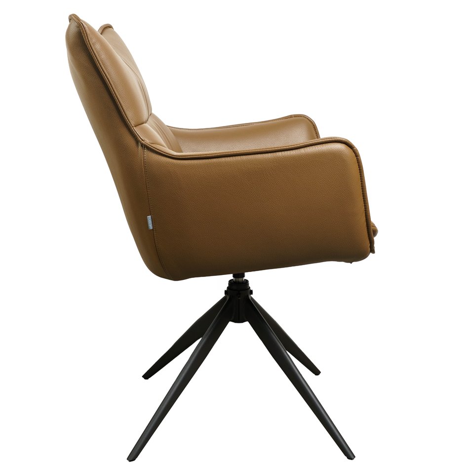 Söögitool Saktago 15, pruun, 360 kraadi pööratav, H93.5x62x62cm, istumisosa kõrgus 48.5cm