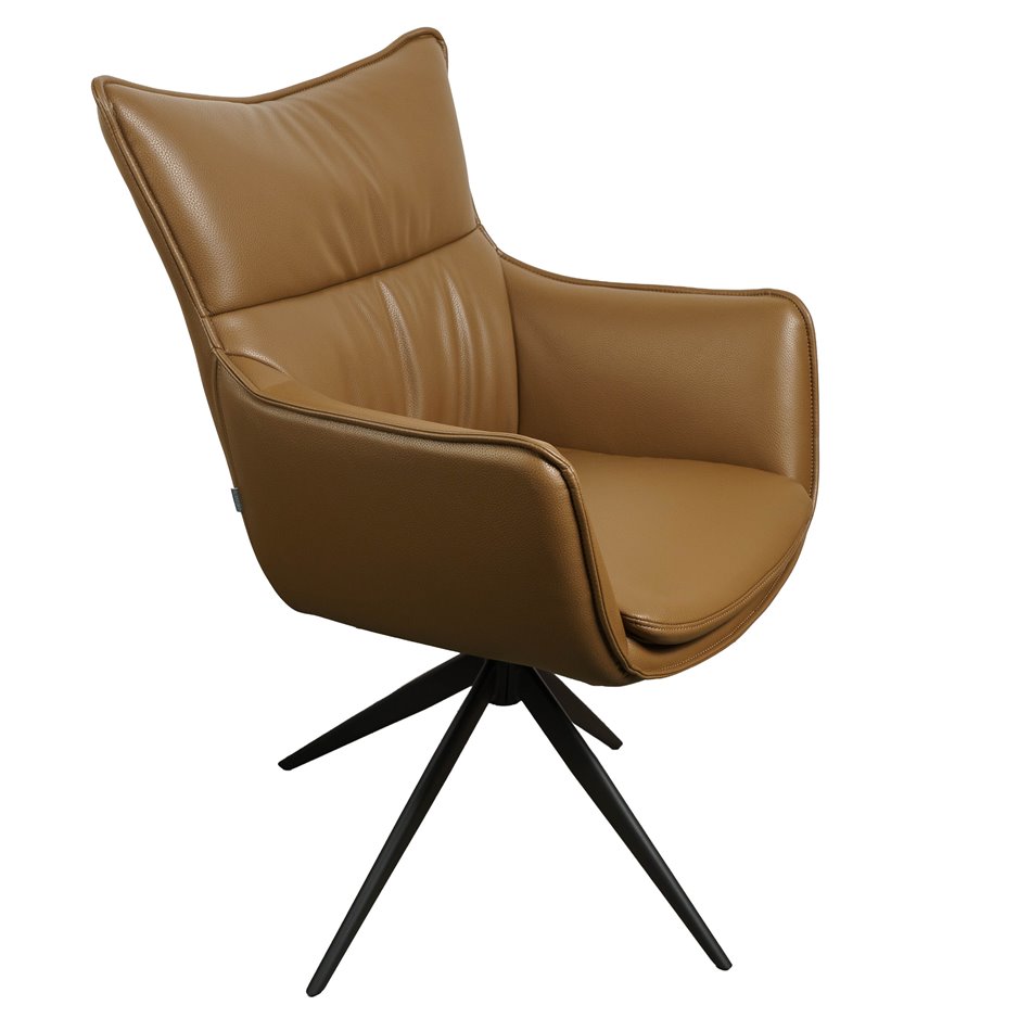 Söögitool Saktago 15, pruun, 360 kraadi pööratav, H93.5x62x62cm, istumisosa kõrgus 48.5cm