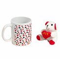 Kruus Little hearts and plush Teddy, 380ml, H10cm, D8cm