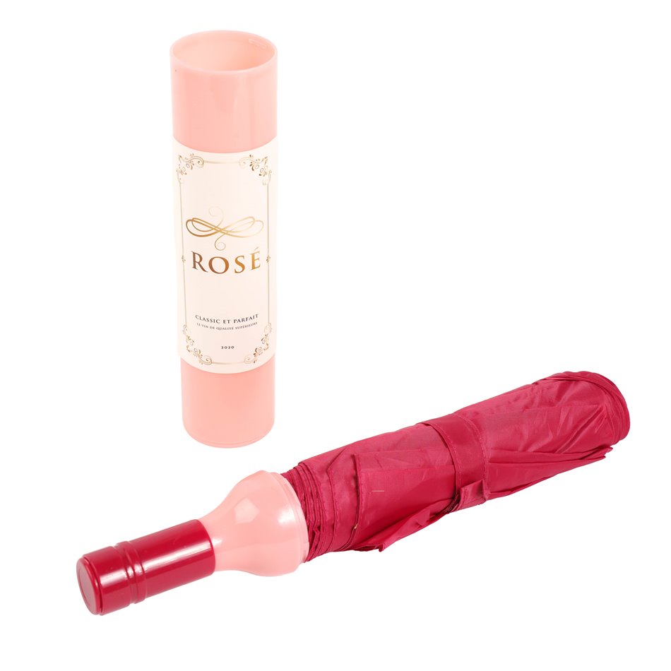 Vihmavari 90cm Rose wine bottle, roosa/punane, H31cm, D5cm
