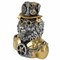 Dekoratiivne kuju Steampunk Lion, hõbedane/kuldne värv, H20.5x11.5x16cm