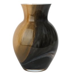 Vaas Draga, pruun, klaasist, H26cm, D18.5cm