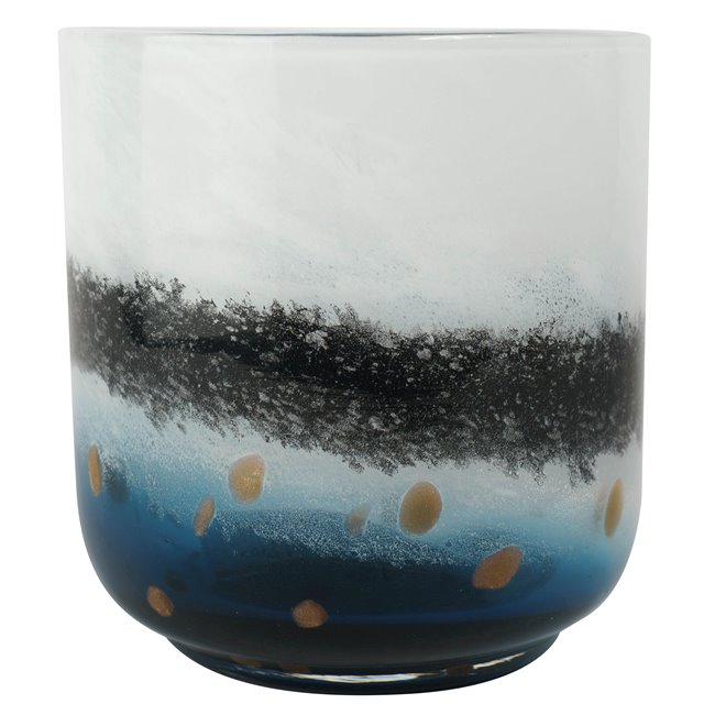 Vaas Oceano, klaasist, H18.5cm, D16cm