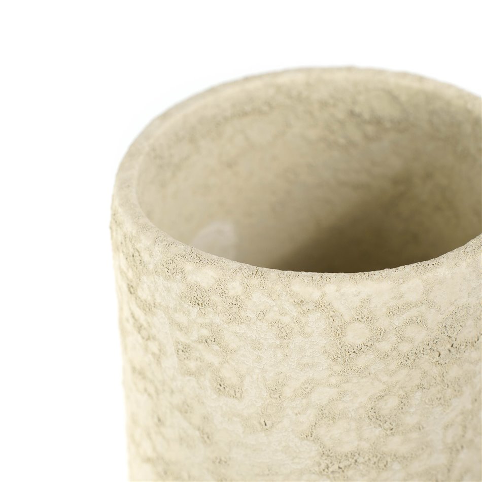 Vaas Ring L, beež, keraamiline, H40cm, D19cm