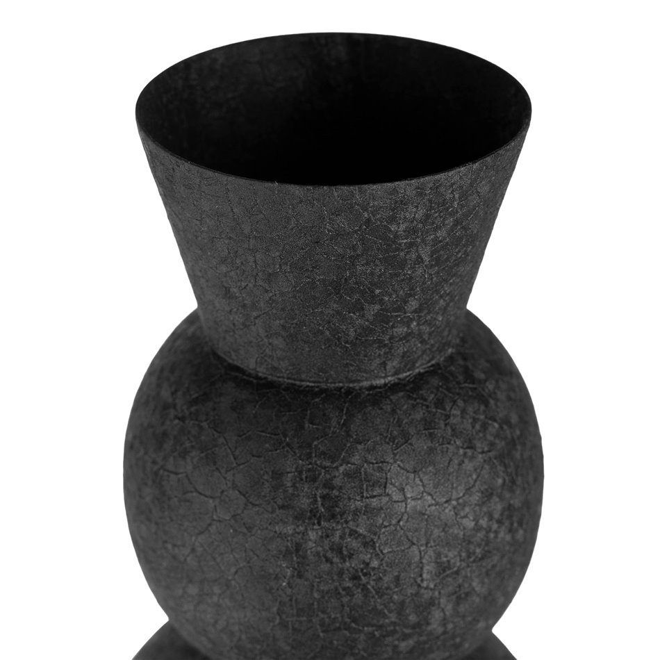Vaas Rotonda, must, metall, H76cm, D20cm
