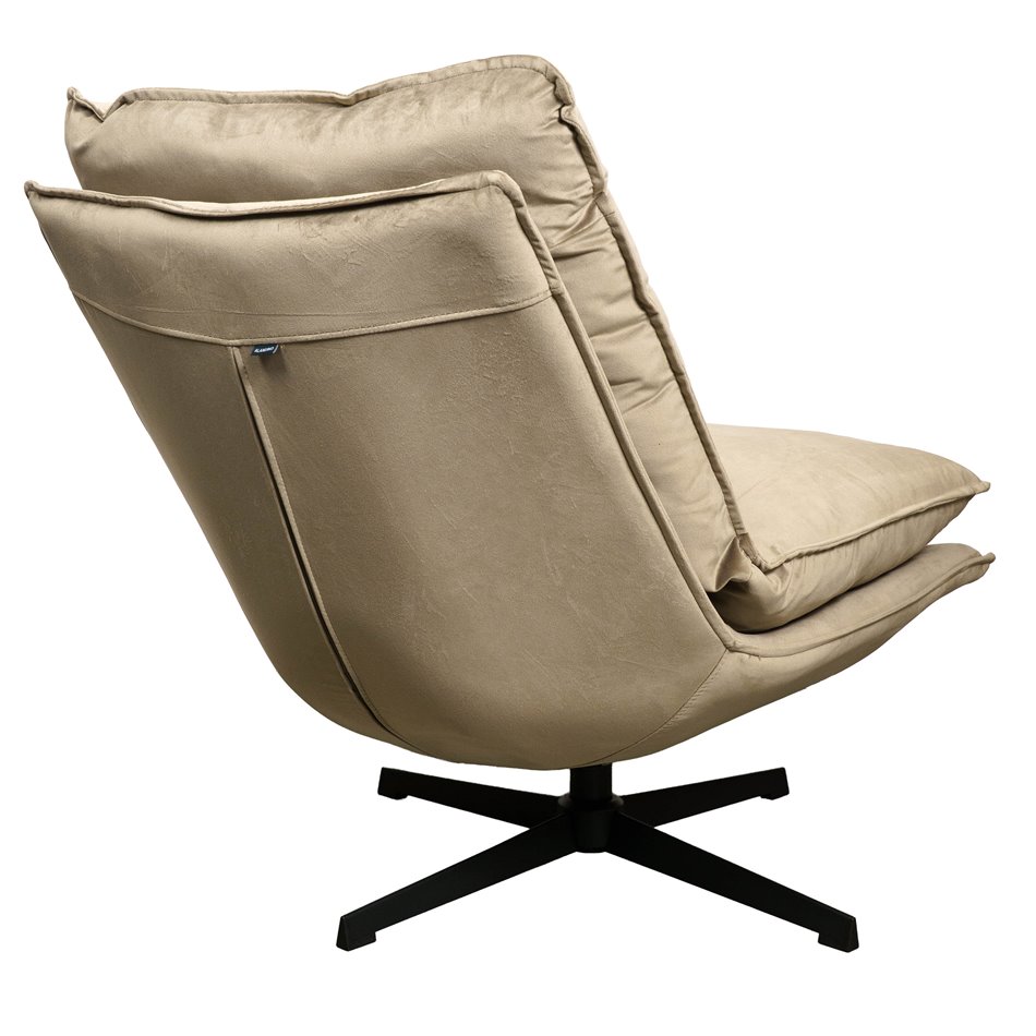 Tugitool Zarra 009, pruun, 360 kraadi pööratav, H87x70x96cm, istumisosa kõrgus 45cm