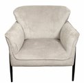 Armchair Dolni silver, light grey, H83x81x83cm, seat height 44cm