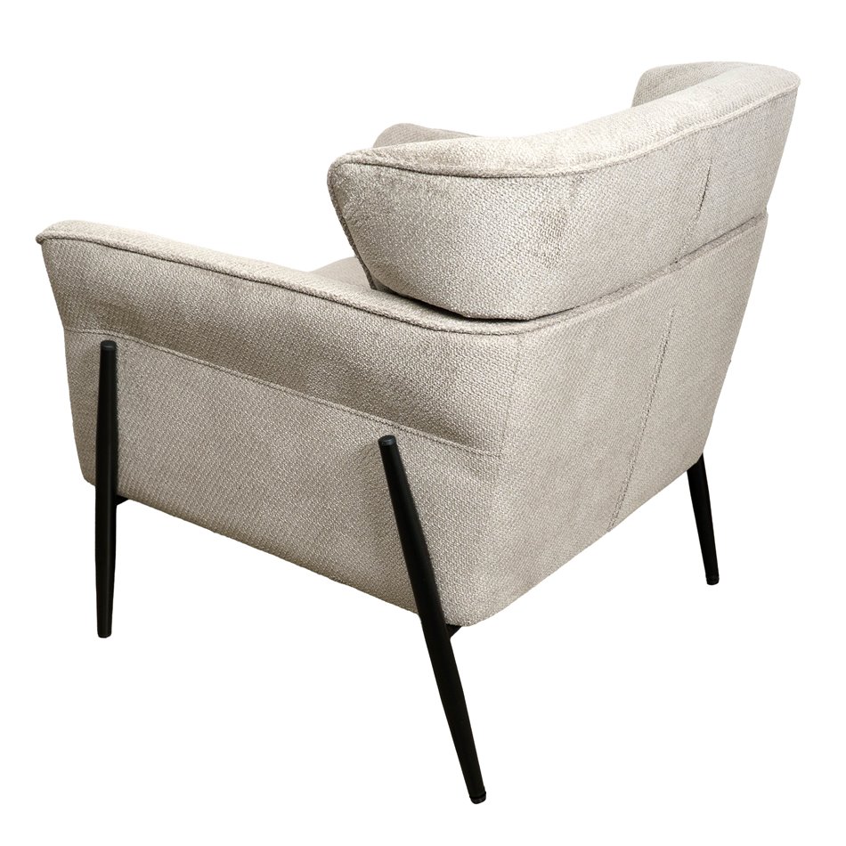 Armchair Dolni silver, light grey, H83x81x83cm, seat height 44cm