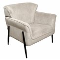 Armchair Dolni silver, light grey, H83x81x83cm, seat height 44cm