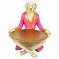 Decorative figure Dog with plate, H28.5x28x24cm