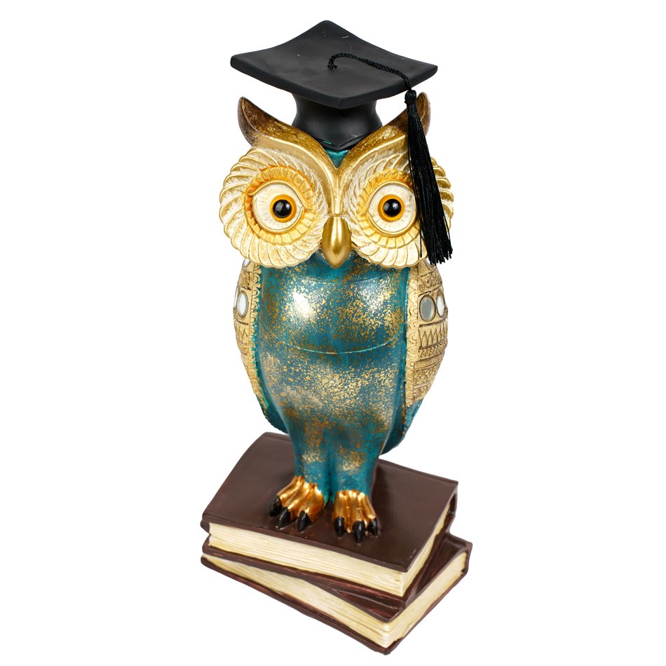 Deco figurine Owl, H28.5x12x11cm