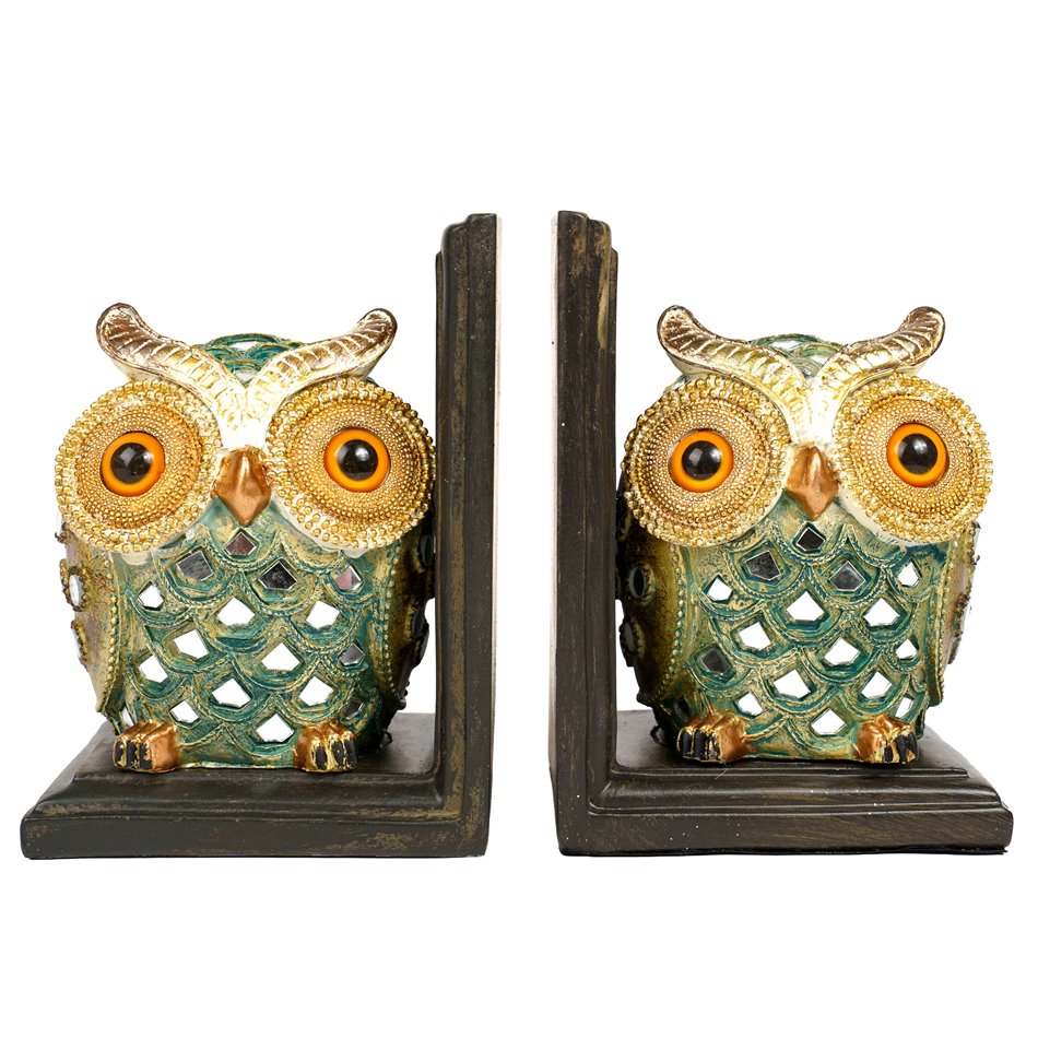 Bookend Owl, set, H18x13x11cm