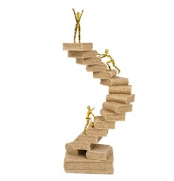 Декоративная фигурка Book with figure, песочно/золотистый цвет H31x14.5x10.5cm