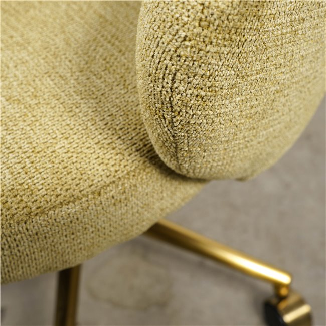 Kontoritool Sahara 35, õlgroheline/kuldne värv, H76-86x60x61cm, istme kõrgus 48-58cm