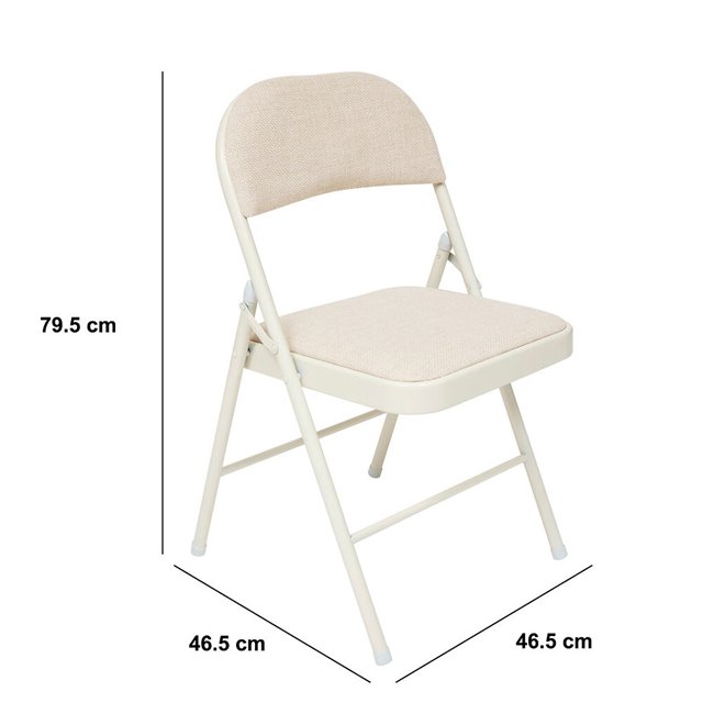 Складной стул Flexy, бежевый, H79.5x46.5x46.5cm, высота сиденья 45.5cm