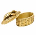 Deco figurine box with lid Box, gold color, H15.5x10x10cm