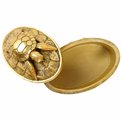 Deco figurine box with lid Box, gold color, H15.5x10x10cm