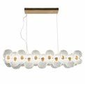 Pendant lamp Smilroure 105, transparent/gold color, 105x40cm, LED 44W, 3000K/4000K/6000K