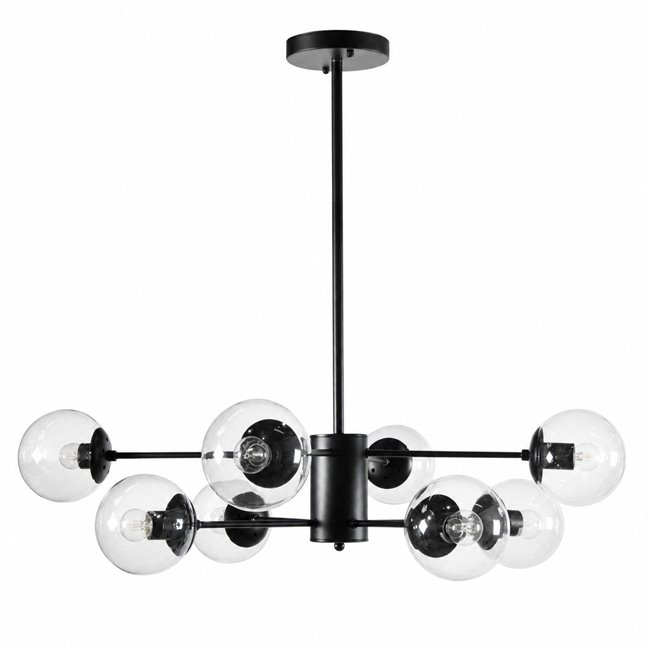 Rippvalgusti Lauga, must, H38 või 69cm, D100cm, E27x8 60W(MAX)