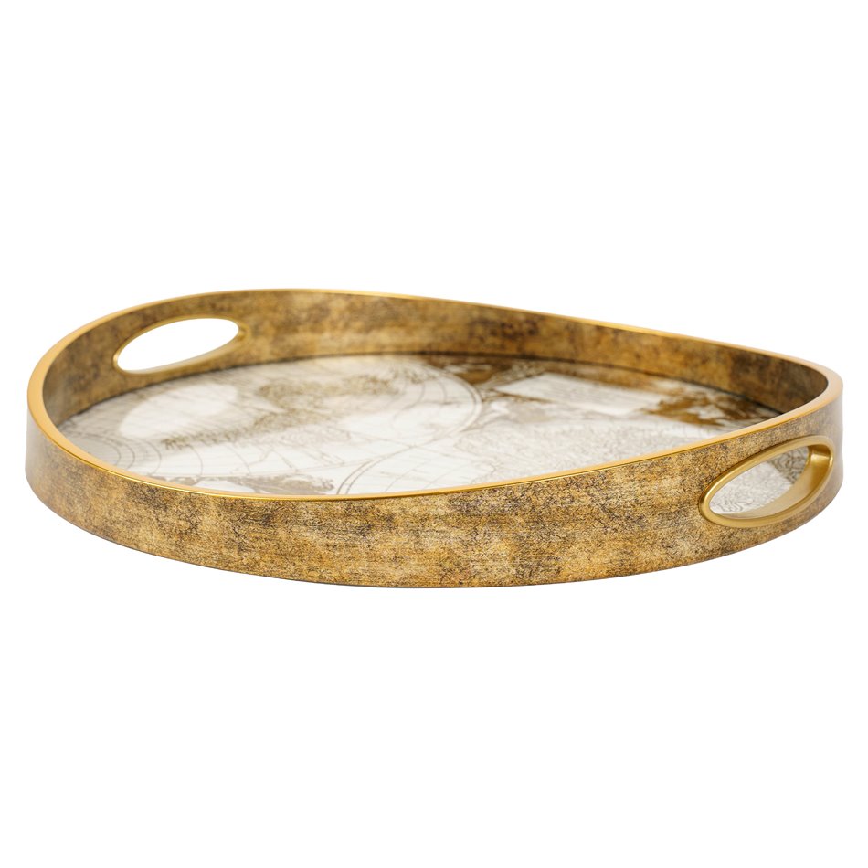 Decorative tray Fresneda L, D45cm H4.7cm