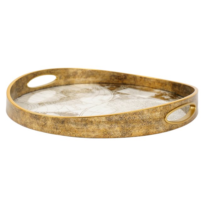 Decorative tray Fresneda L, D45cm H4.7cm