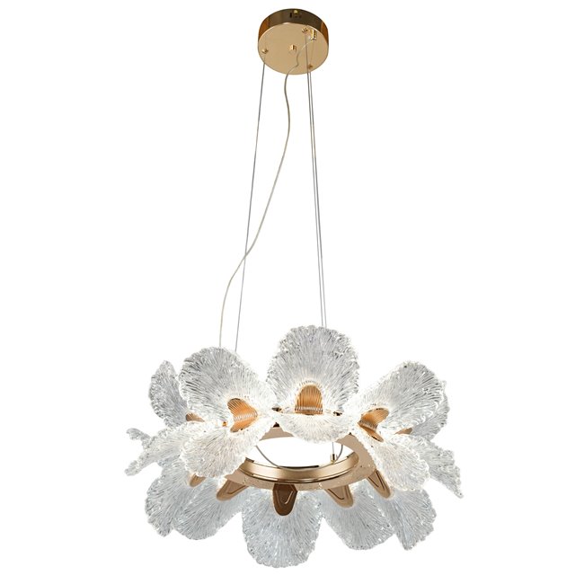 Pendant lamp Smilroure 60, transparent/gold color, D60cm, LED 80W, 3000K/4000K/6000K, 5040lm