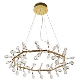 Rippvalgusti Jonowo gold, läbipaistev/kuldne värv, D80cm, LED 64W, 3000K, 3520lm