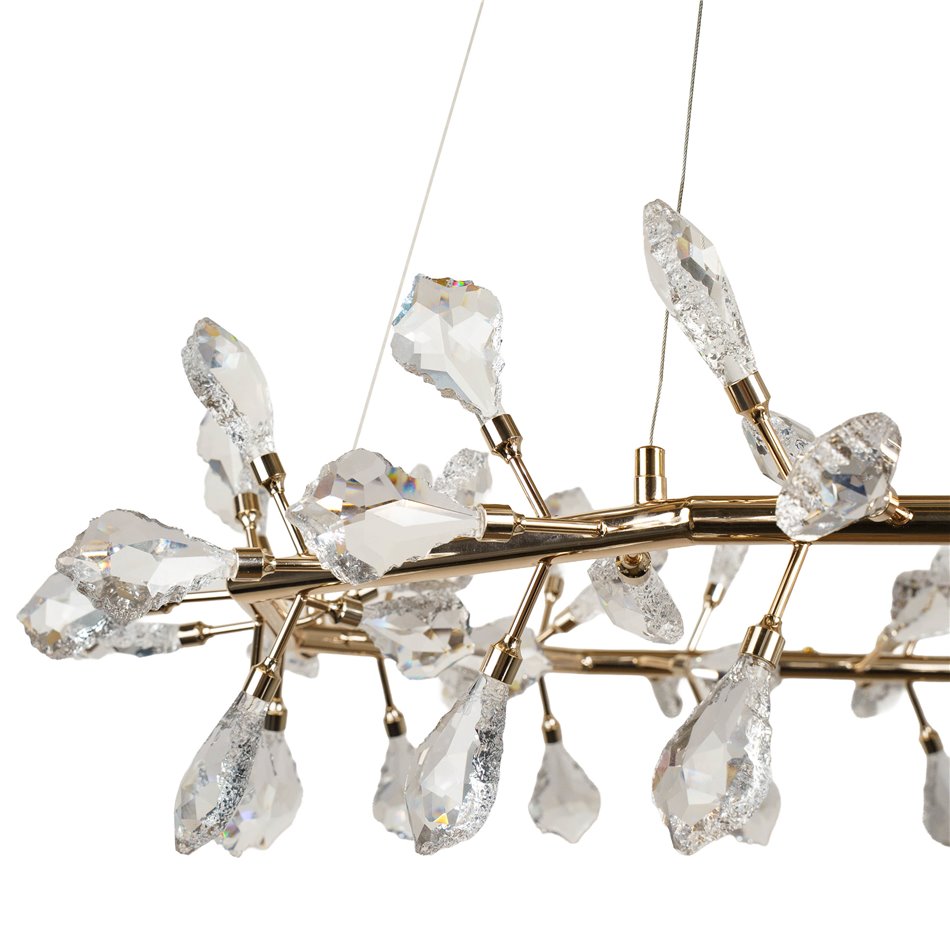 Rippvalgusti Jonowo gold, läbipaistev/kuldne värv, D80cm, LED 64W, 3000K, 3520lm