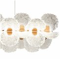 Pendant lamp Smilroure 105, transparent/gold color, 105x40cm, LED 144W, 3000K/4000K/6000K, 9072lm