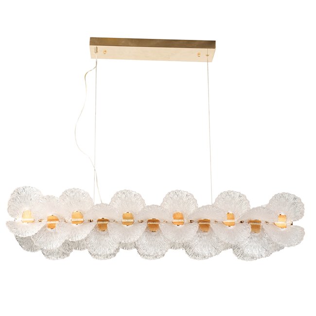 Pendant lamp Smilroure 105, transparent/gold color, 105x40cm, LED 144W, 3000K/4000K/6000K, 9072lm