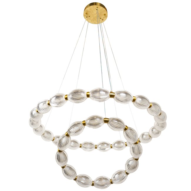 Rippvalgusti Saija, läbipaistev/messingist värv, D78cm, LED 79W, 3000K/4000K/6000K, 4345lm