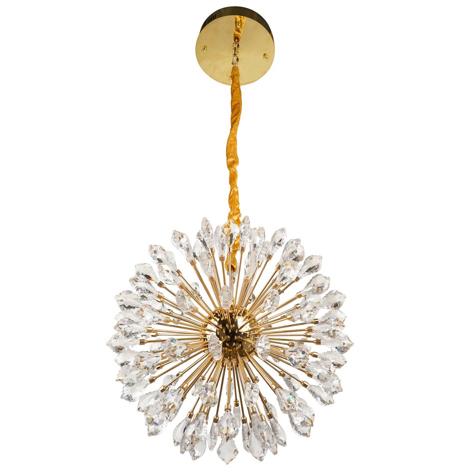 Rippvalgusti Jallais, läbipaistev/kuldne värv, D60cm, LED 128W, 3000K, 7040lm