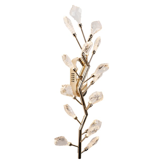 Wall lamp Jasseron gold, transparent/gold color, 25x65cm, LED 16W, 3000K, 880lm