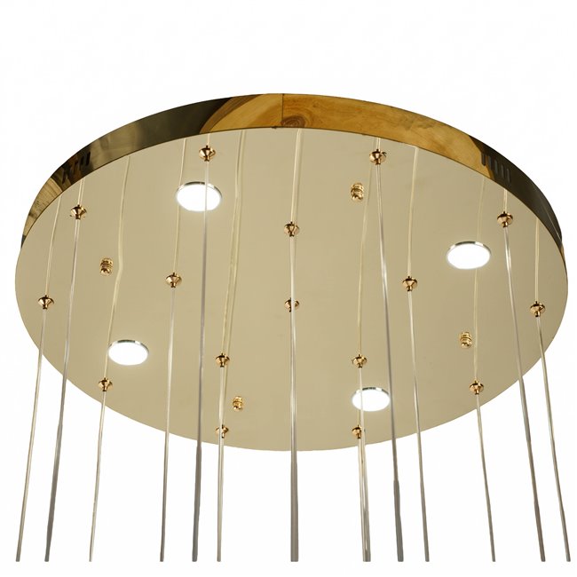 Rippvalgusti Yabukka gold, läbipaistev/kuldne värv, H280cm, D50cm, LED 100W, 3000K/4000K/6000K, 5500lm